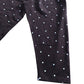 Women's Curve Chocolate Brown Polka Dot Cropped Leggings Casual Cotton Blend