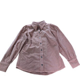 Branded Pink Cord Shirt Women's Long Sleeve Button Up Collared Top UK12