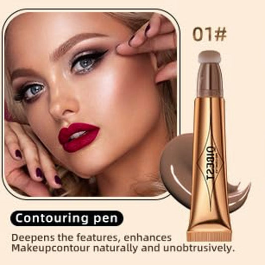 Qibest Multifunctional Makeup Pen 01 Cream Blush High Gloss Application Tool