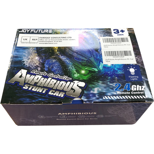 Joyfuture Amphibious Stunt Car Remote Control 2.4Ghz Blue With Flashing Lights