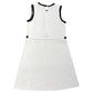 River Island Mini Girls Dress 4-5 Years White Ribbed Style With Black Trim