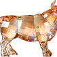 Gold Crystal Bull Figurine Art Glass Decorative Sculpture Unique Gift Home Decor