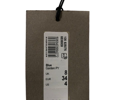 River Island Stylish Blue Sleeveless Halter Top Womens Size UK8 Fashion Clothing