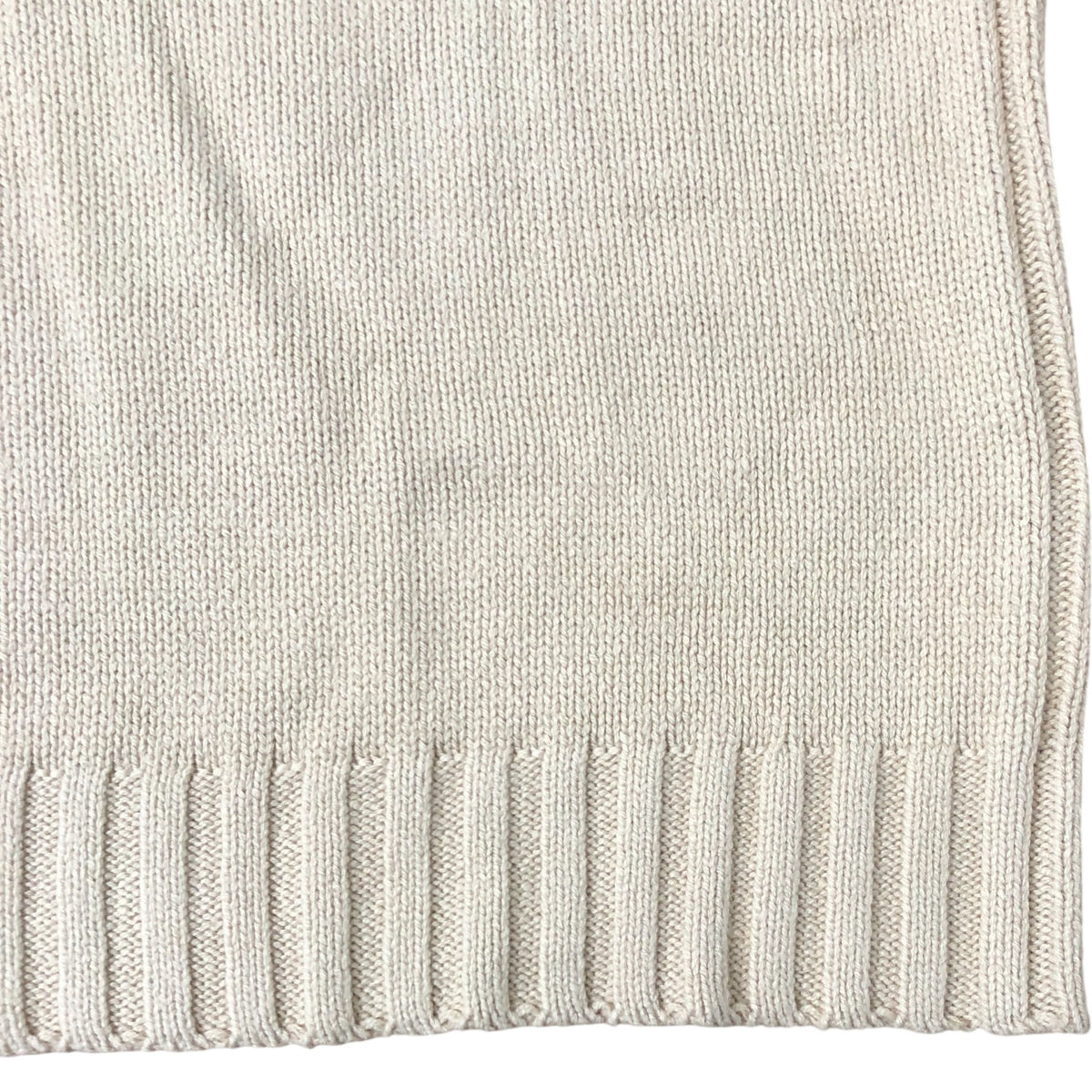 River Island Women's Knitted Midi Skirt Cream Ribbed Cotton Blend Size 6