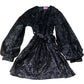 Black Sequinned Dress UK Size 18 Women's Evening Wear With Belt