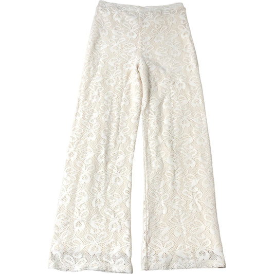 River Island Girls 5-6 Years Cream Lace Trousers Flared Design