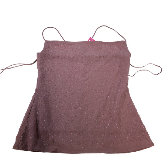 River Island UK8 Women's Pink Spaghetti Strap Tank Top Embellished Design