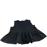 River Island UK16 Women's Black Poplin Shirred Top