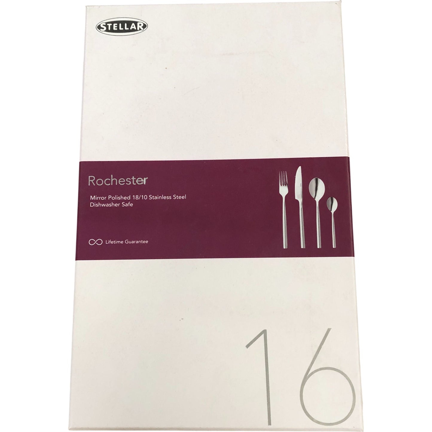 Stellar Rochester 16 Piece Cutlery Set Mirror Polished Stainless Steel Kitchen
