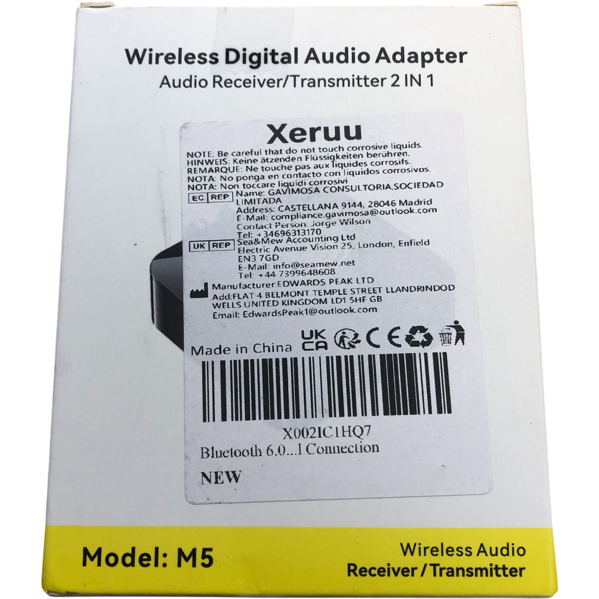 Xeruu M5 Wireless Digital Audio Adapter Receiver Transmitter Bluetooth 60