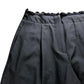 Wide Leg Trousers UK10 Women's Black High Waist Lace Trim