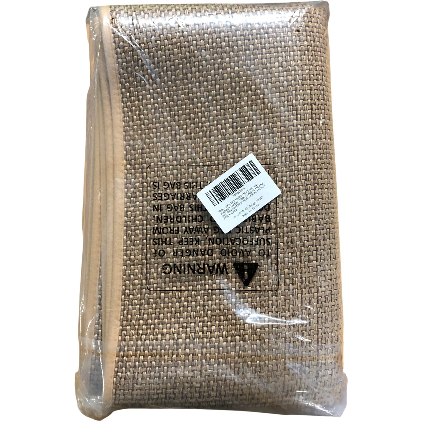 SIXHOME Kitchen Mats Non Slip Washable Modern Kitchen Beige 50x240cm Absorbent