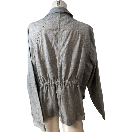 Branded XL Zip Up Jacket Women's Grey Casual Style With Pockets