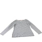 Boden White/Navy Striped Long Sleeve Top - Size 12