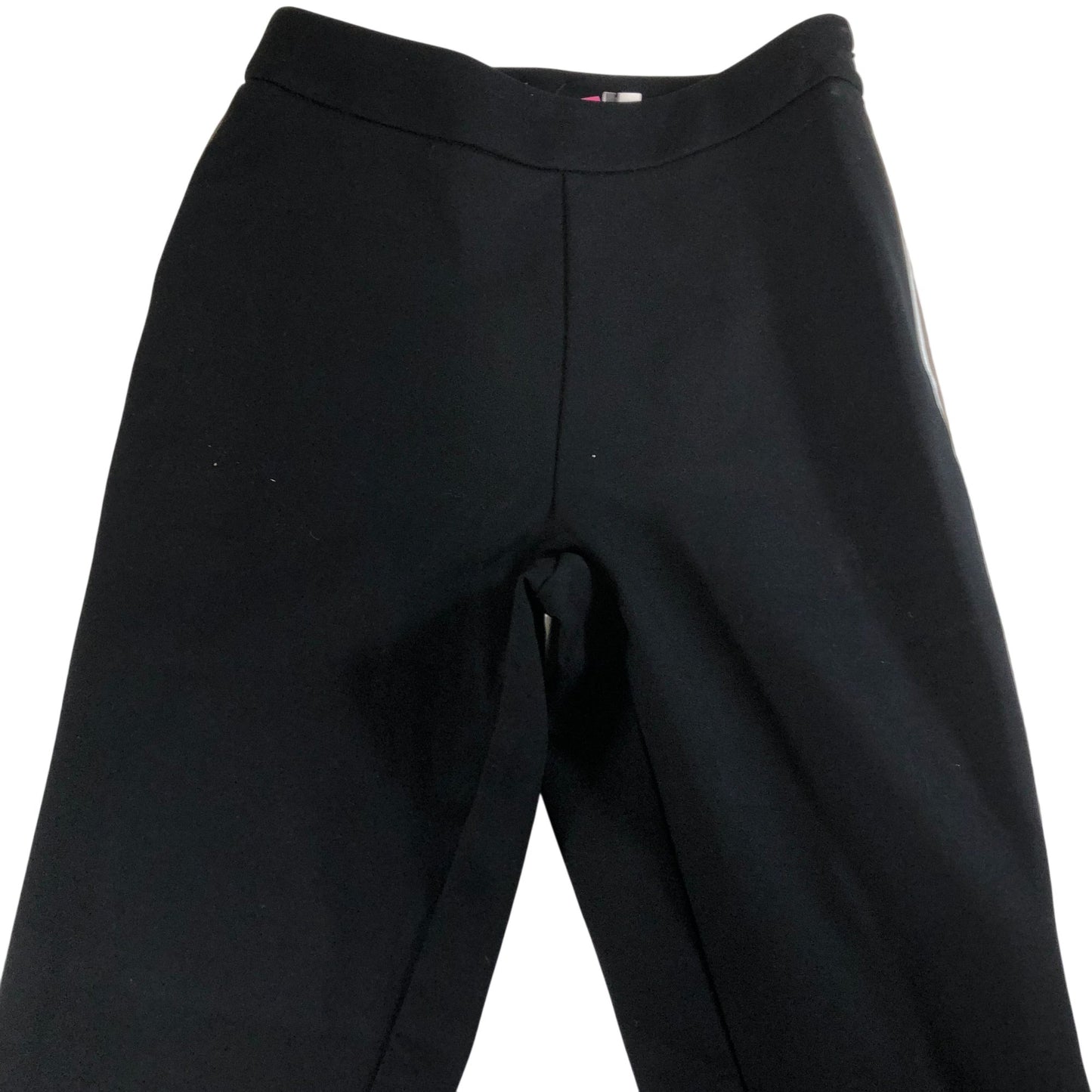 Women's Black Trousers Slim Fit Panel Design UK10