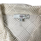 River Island Men's XL Cream Short Sleeve Open Weave Shirt Casual Top
