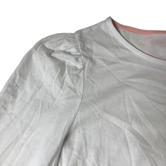 Boden White Smocked Cuff Top - Size 10