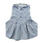 River Island Denim Dress UK6 Women's Sleeveless Pleated Summer Style