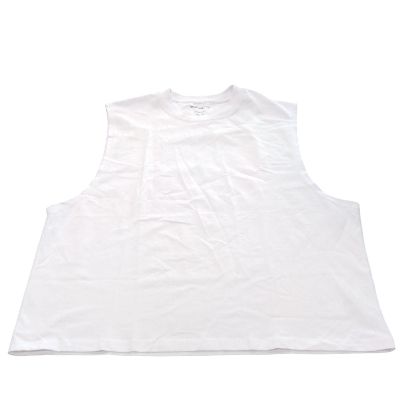 River Island White Regular Fit Tank Top Size XL Women's Casual Wear