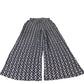 Boden Wide Leg Trousers Women's Viscose Navy Blue Patterned Summer Pants UK12