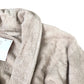 Beige Organic Cotton Bathrobe Soft Fleece Size S