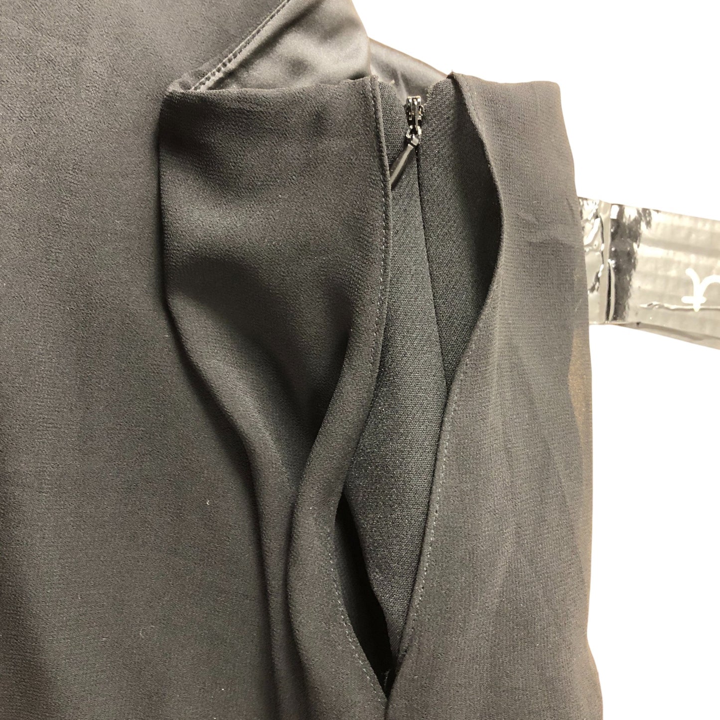 Branded Black One Shoulder Jumpsuit - Size 8