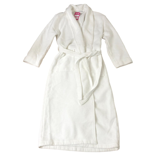 The White Company Waffle Robe Women's White Soft Cotton Bathrobe With Belt M