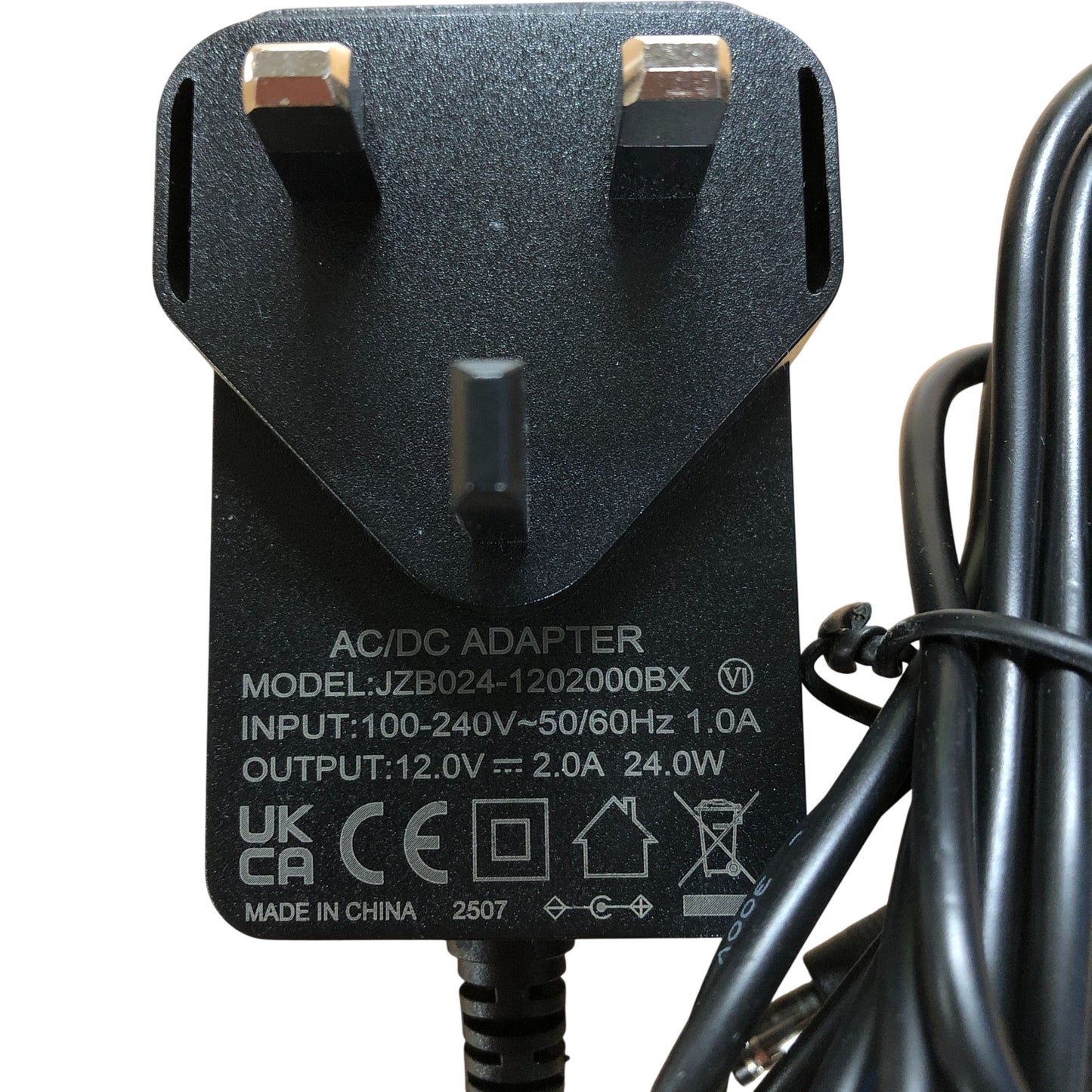 AC DC Adapter Model JZB024 12020000BX 12V 2A Power Supply Charger UK Plug