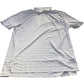 Nike Dri-FIT Polo Shirt Medium Men's White Striped Sports Wear Comfy Fit