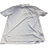 Nike Dri-FIT Polo Shirt Medium Men's White Striped Sports Wear Comfy Fit