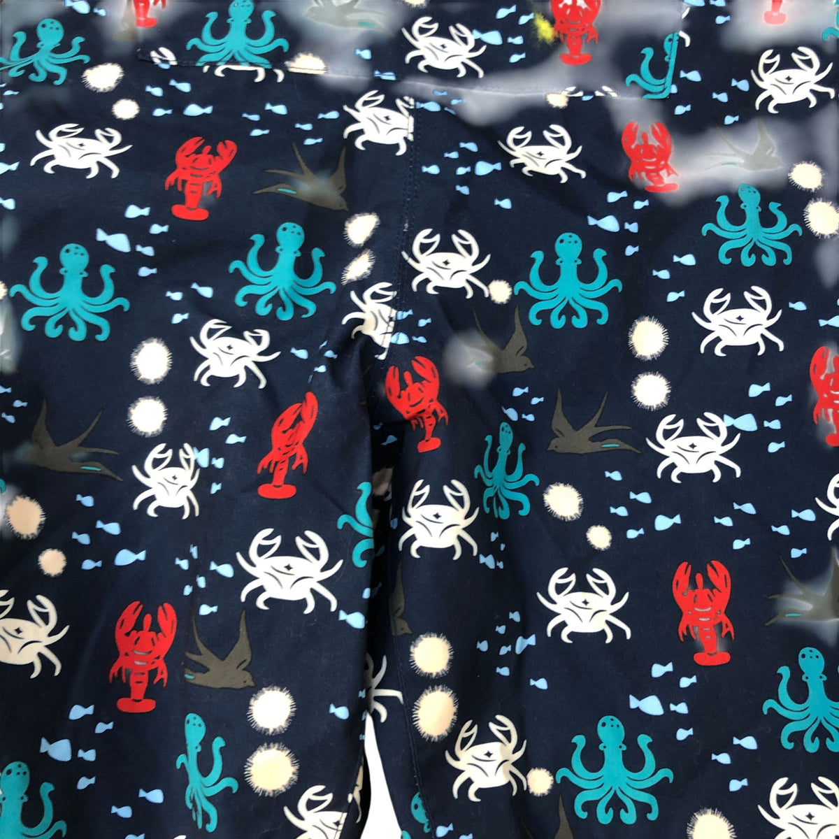 Kids Waterproof Overalls Age 3-4 Years Blue Crab Octopus Design