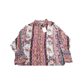 River Island Floral Print Button Up Blouse Women's Size 12 Stylish Design