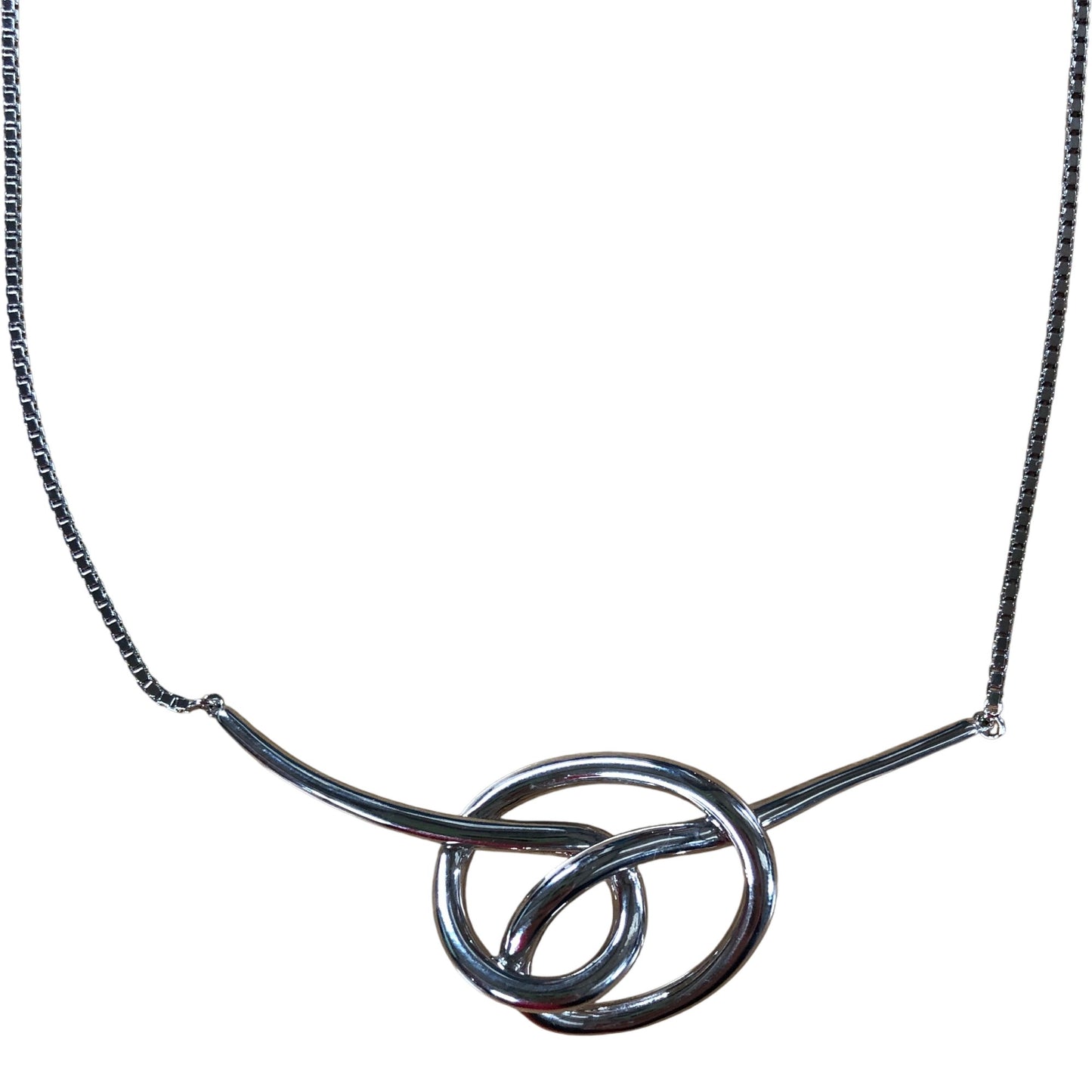 Fiorelli Sterling Silver Large Knot Necklace