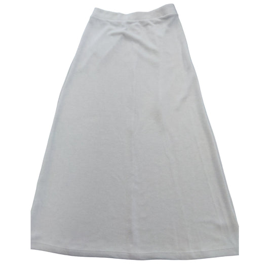 River Island Women's White Midi Skirt UK12 Viscose Casual Summer Style