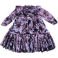 Branded Floral Print Dress Girls Stylish Puff Sleeve Long 12-18 Months