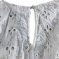 River Island White Peplum Top UK6 Women's Embroidered Long Sleeve Blouse