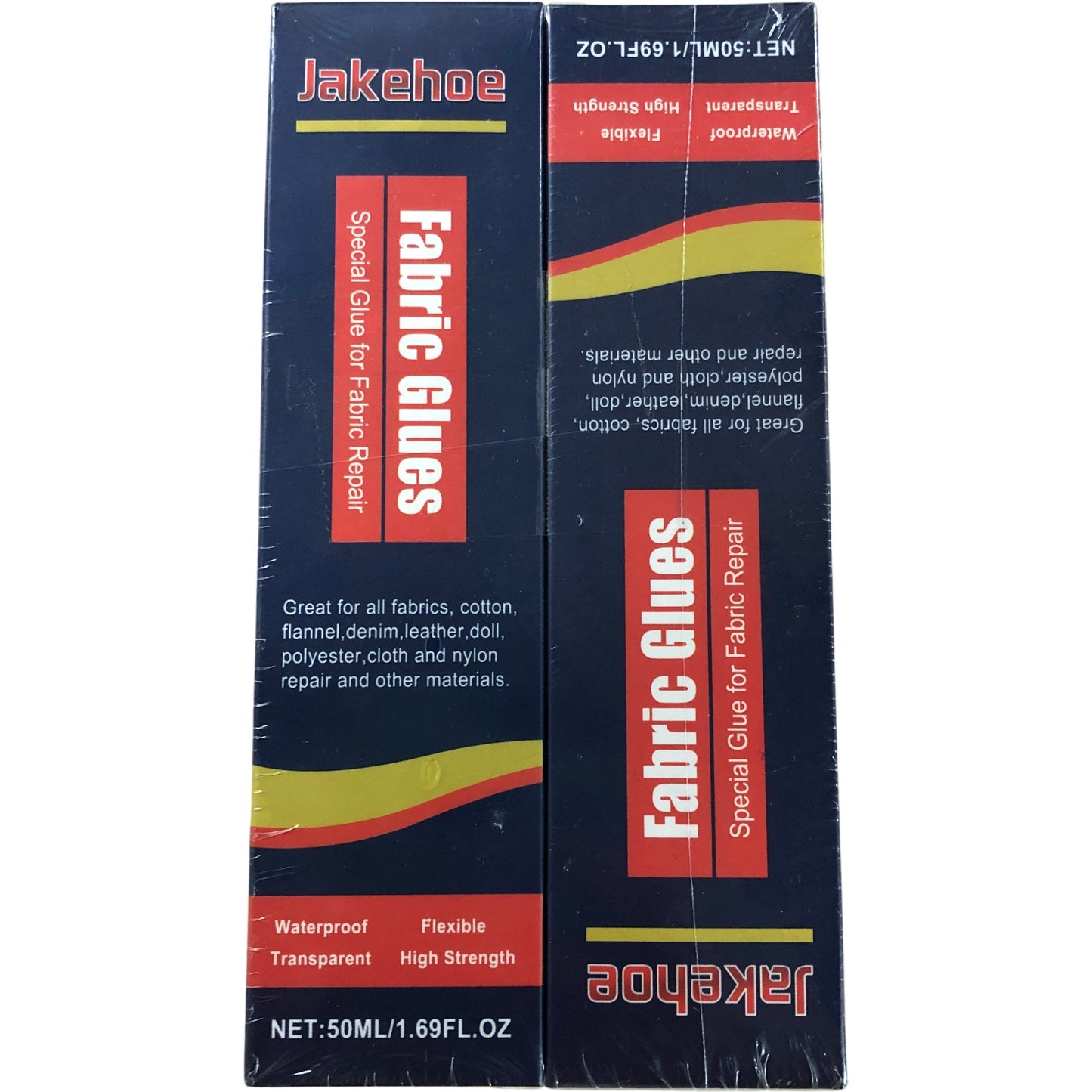 Jakehoe Fabric Glues 50ml High Strength Waterproof Flexible Adhesive 2 Packs
