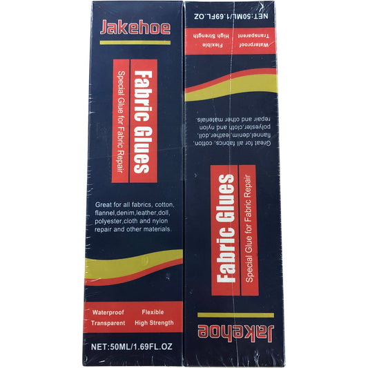 Jakehoe Fabric Glues 50ml High Strength Waterproof Flexible Adhesive 2 Packs