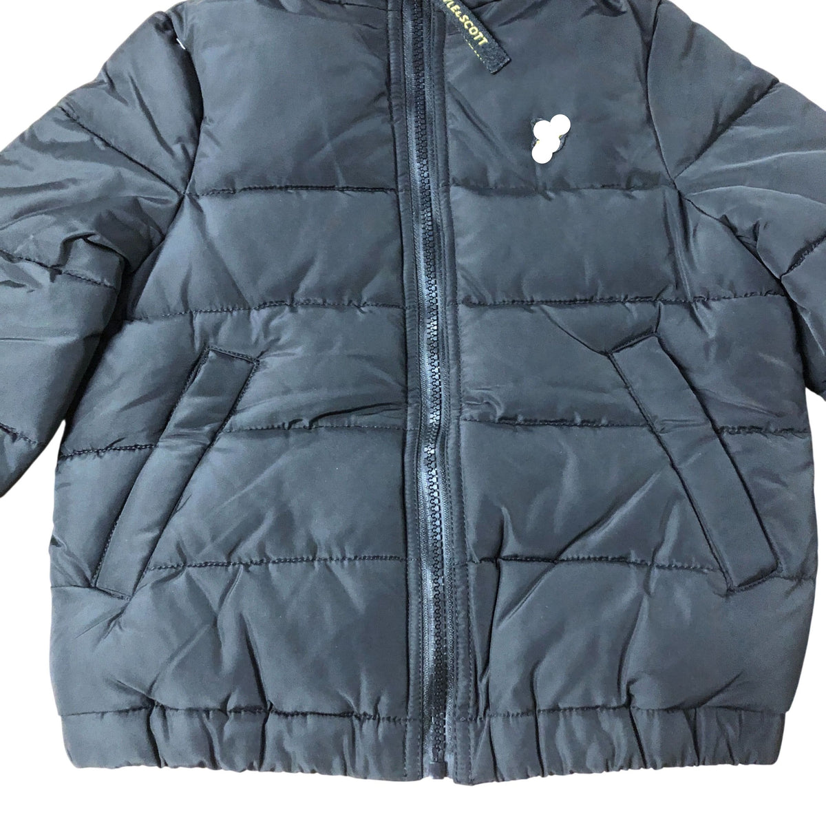Boys Black Hooded Puffer Jacket Cold Weather 3-4 Years