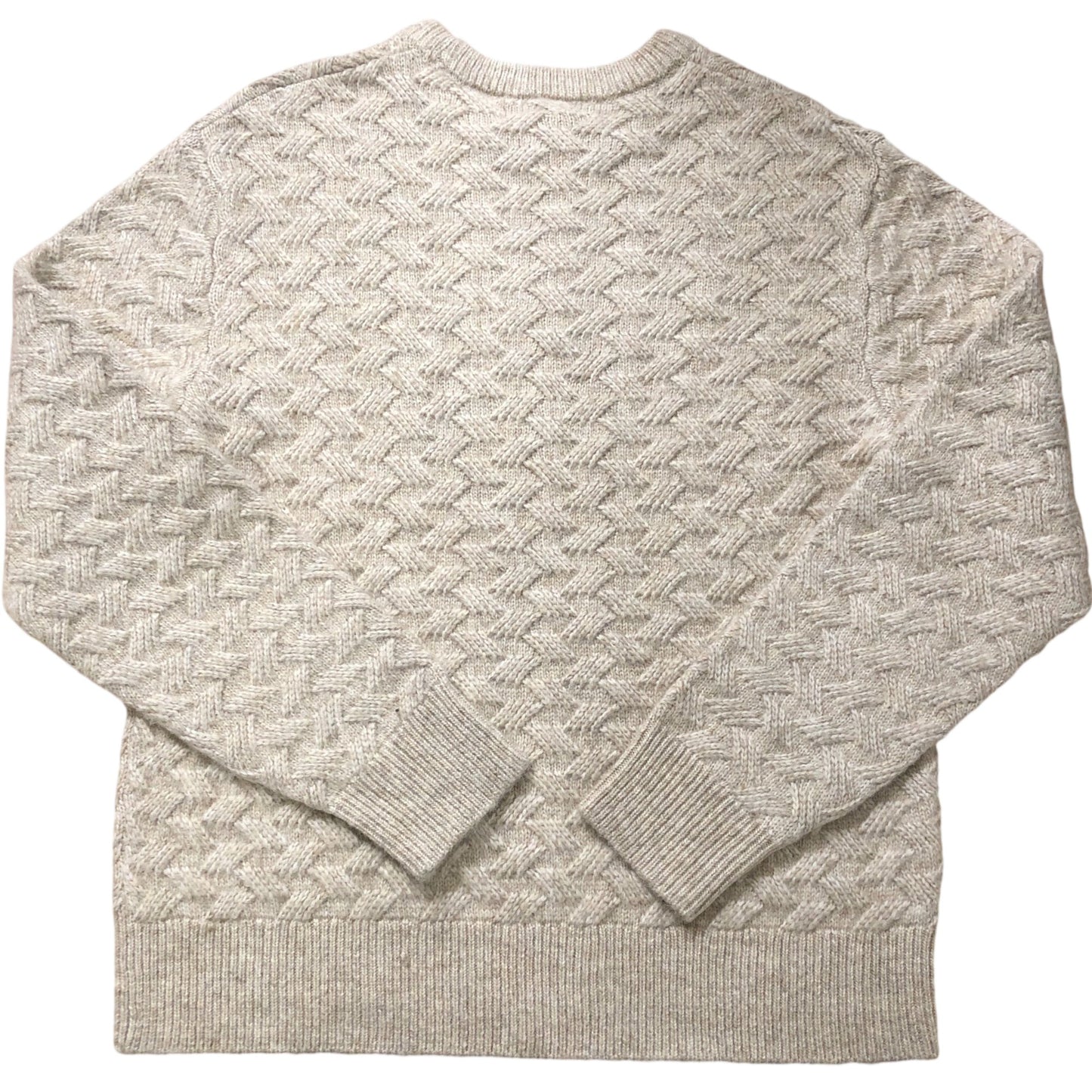 River Island Chunky Knit Sweater UK Medium Men's Cream Cable Design Wool Blend