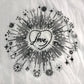 Branded Love Print T-Shirt Women Size 12 White Cotton Short Sleeve Top