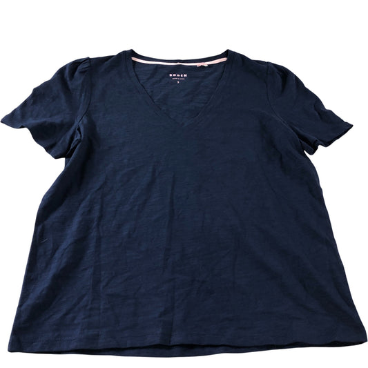 Navy V Neck T-Shirt - Size 8
