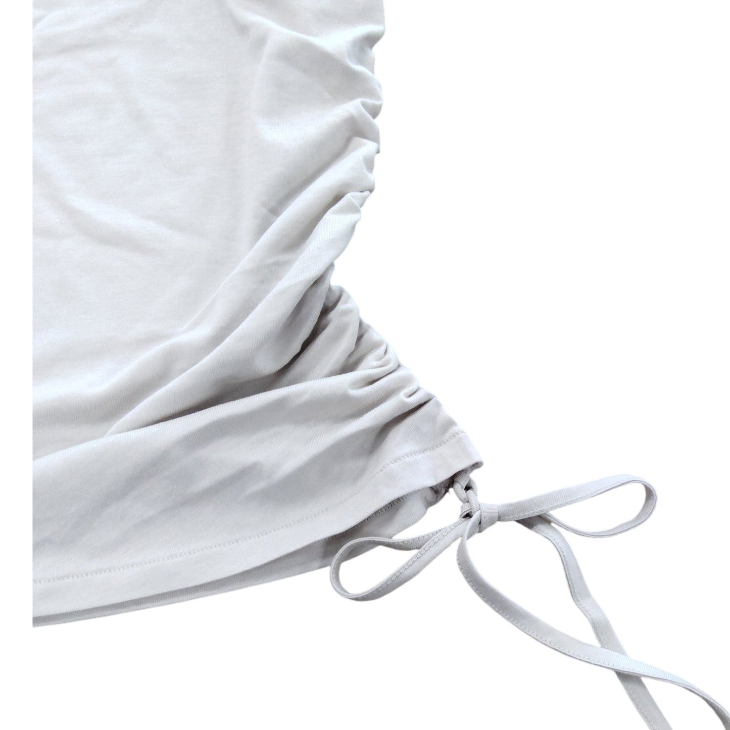 River Island XS Women's White Ruched Top Casual Short Sleeve Blouse