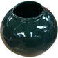 Green Glazed Ceramic Vase Round 9.5"