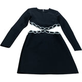 River Island Mini Dress UK Size Small Women's Black Long Sleeve Beaded