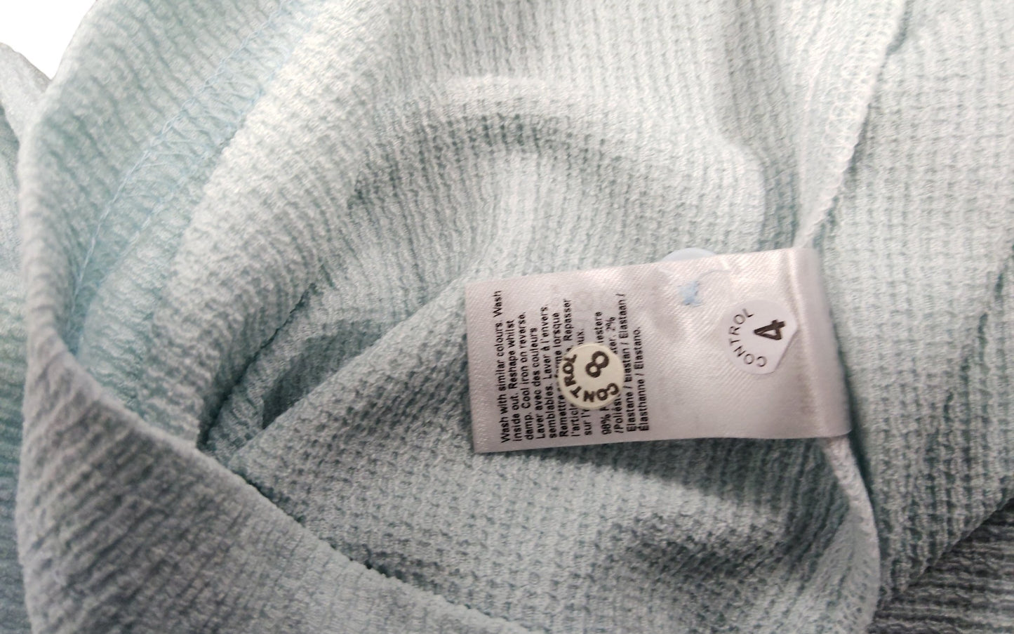 River Island Men's Short Sleeve Casual Shirt UK XL Light Blue Ribbed Cotton