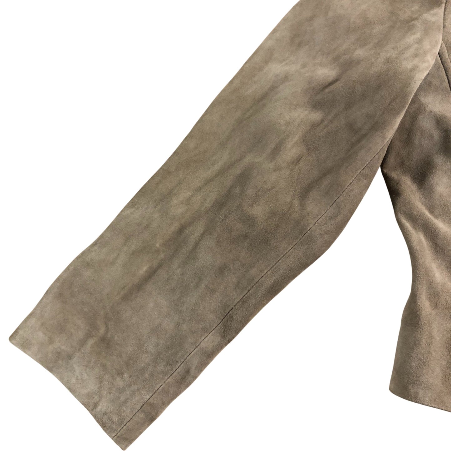 Branded Neutral Suede Jacket Size 18