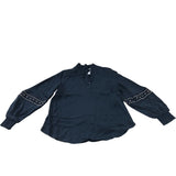 Branded Navy Beaded Top - Size 6