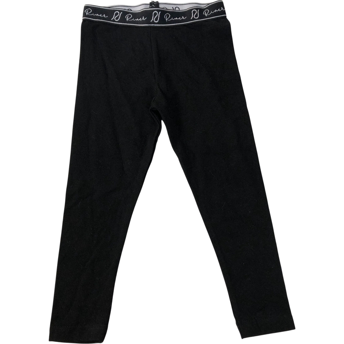 River Island Girls Leggings Black Stretchy Comfortable Cotton Blend 2-3 Years