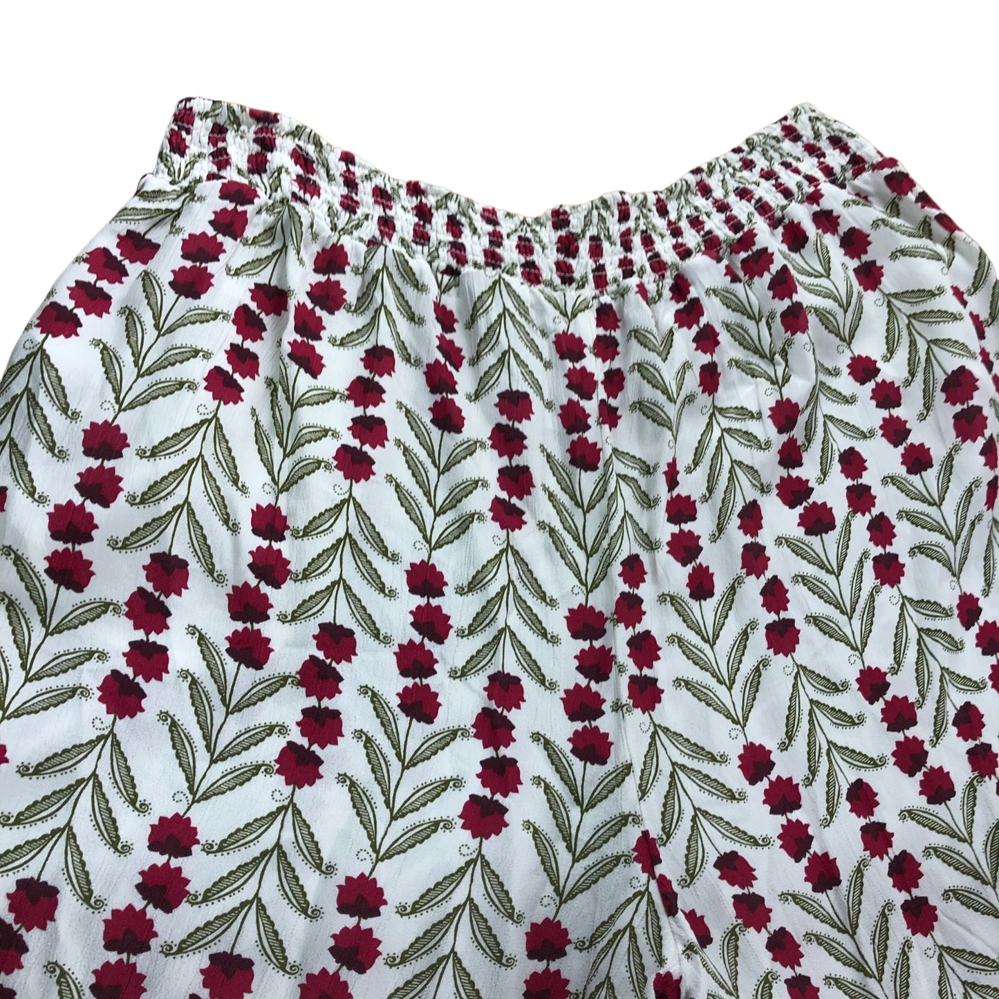 Branded Floral Print Wide Leg Trousers - Size 18